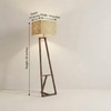 Angular Beige Jute Floor Lamp with Beige Jute Base