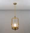 JUNIT Clear Glass and Brass Finish Metal Hanging Pendant Light