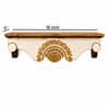 Multishade Colour Solid Wood Handcarved Gandiva Floating Wall Shelf with distres finish by DisooFashions