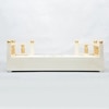 D'Dass White Mdf and Sheesham Wooden Temple For Pooja