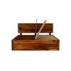 Esra Sheesham Wood King Size Bed Box Storage Honey OakOak Finish (72 x 78 inches)