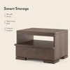 Ohio Solid Wood Bedside Table in Danish Walnut Finish