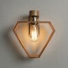 Hexad Brown Solid Wood Wall Lights