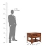 Chinku Solid Wood Bedside Table in Honey Finish