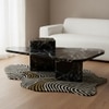 Bronski Marble Coffee Table In Gray Finish