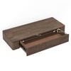 Toledo Solid Wood Wall Mounted Dresser In Danish Walnut Finish