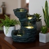 Green Fiber Glass Rock Carvern Indoor Water Fountain