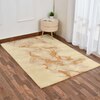 Presto Gold Abstract Hand Tufted Wool Carpet 5X7 Feet