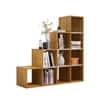 Hexa Engineered Wood Bookshelf Multipurpose Storage Rack in Giant Wood and Frosty White Colour