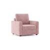Apollo High Back 1 Seater Fabric Sofa in Desert Rose Colour