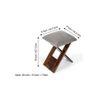 Dayton Sheesham Wood Accent Square Set of 2   Stools in Grey Cotton Velvet Upholstery
