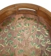 Golden Tree of Life Decorative Tray –Wooden Kitchen Organizer - Small (1 Piece)