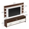 Bluewud Mannsae Plus Engineered Wood Tvcabinet In Brown Maple & White Finish