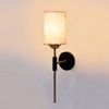 Devansh Metal Electric Wall Light in Black Colour with White Shade Count of 1 Light