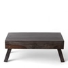 Kassel Sheesham Wood Coffee Table With Foldable Legs In Mahogany Finish