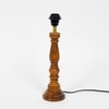 Hatton hand crafted Solid wood honey finish table lamp With Beige Cotton Shade