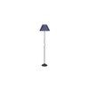 Siobhan Blue Jute shade with Iron floor lamp