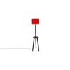 Fiona Red Cotton Shade Floor Lamp