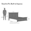 Fidora Solid Wood Queen Size Bed Without Storage (Honey Finish)