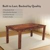 Arabia Xl Storage 6 Seater Dining Table In Teak Finish