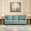 Ophelia 3 Seater Fabric Sofa In Dusty Turquoise Velvet Colour