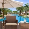 Carry Bird Wicker Patio Furniture Outdoor Balcony Chairs In Brown And Beige Colour