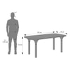 Dune Solid Oak Wood Dining Table With 6  Bren Dining Chairs (Finish : Gradient Oak, Chair Colour : Ivory)