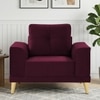 Nency Velvet 1 seater Sofa Red wine