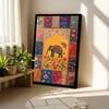 The Castle Decor Traditional Madhubani Wall Painting Framed Artwork 20x30 Inch