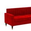 Deeplac Sectional Fabric Sofa - Red