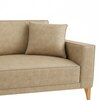 Airy 1 Seater Sofa In Leatherette Beige Color
