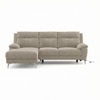 Emila Fabric Left Aligned Three Seater Sectional Recliner in Fossil Weave Colour