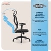 Kepler Brooks Marvel Lite Office Desk Chair in Black Colour