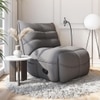Avery One Seater Manual Fabric Recliner in Graphite Grey Colour