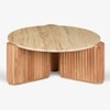 Kotaro Travertine Coffee Table