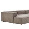 Elegantedge Wood Right Aligned 3-Seater With Upholstery Non Storage Sofa In Grey Colour