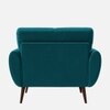 Faro Velvet 1 Seater Sofa in T Blue Colour
