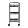 Metalsmith Metal Three Tier Serving Trolley Silver Finish Style 1