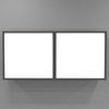 Aluminium Black Profile 4 Brown Tinted Glass Handless Shutters Wall Cabinet In Slate Grey Finish