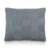 Nora Monument Grey Cotton Knitted Decorative Cushion Cover 16 x 16 Inches
