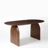 Emiko Solid Wood Dining Table with Six Chairs in Brown Colour