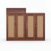 Danta Sheesham Wood  Shoerack  In Provincial Teak Finish with Rattan Door