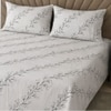 Cian Black & White Floral 330 TC Cotton Flat Super King Size Bedsheet with 2 Pillow Covers – Threads