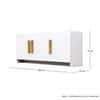 Hexa Red Multipurpose Storage Cabinet With 3 Door in Frosty White Colour
