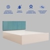 Yantra Engineered Wood Queen  Size Bed With Hydraulic Storage (Melamine Finish, White Colour)