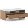 Tavo Solid Wood and Banswara Coffee Table In Golden ash Finish