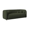 Zenol Boucle Fabric 2 Seater Sofa In Olive Green