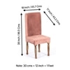 Rosslyn wood Dining Chair in Coral Pink Velvet Upholstery with TEAK FINISH