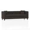 Windsor Premium 3 Seater Fabric Sofa in Stone Grey Velvet Colour