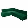 Melo 3 Seater Left Sectional Velvet Sofa Cum Bed in Green colour